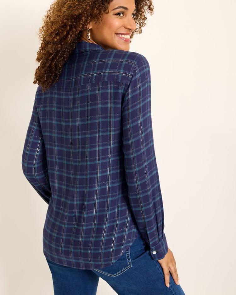 Women Tops &amp; Shirts | Tommy Bahama Golden Sands Flannel Shirt Coastline