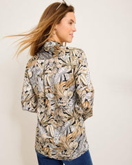 Women Tops &amp; Shirts | Tommy Bahama Grand Canal Long-Sleeve Silk Shirt Black