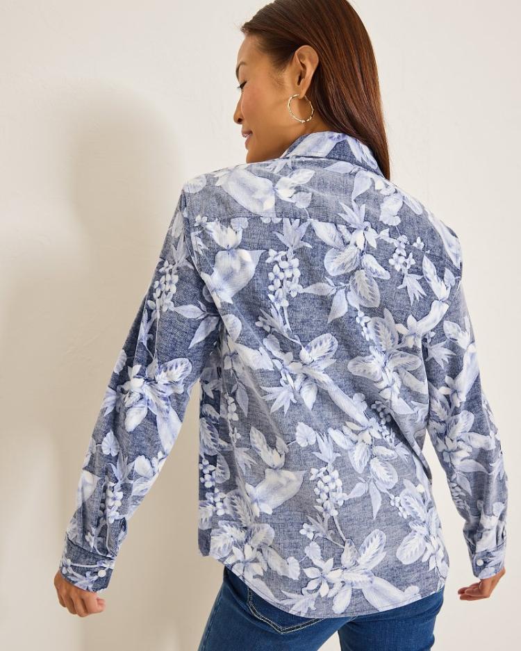 Women Tops &amp; Shirts | Tommy Bahama Hightide Flora Cord Shirt Coastline