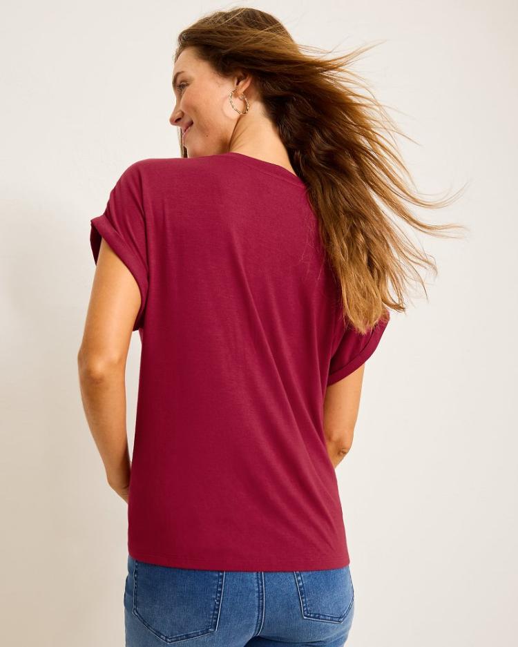 Women Tops &amp; Shirts | Tommy Bahama Kauai Jersey T-Shirt Rhumba