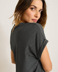 Women Tops &amp; Shirts | Tommy Bahama Kauai Tranquil Sea V-Neck T-Shirt Black