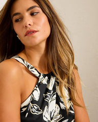 Women Tops &amp; Shirts | Tommy Bahama Noche Mar Satin Halter Top Black