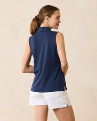 Women Tops &amp; Shirts | Tommy Bahama Paradise Piqué Sleeveless Polo Island Navy