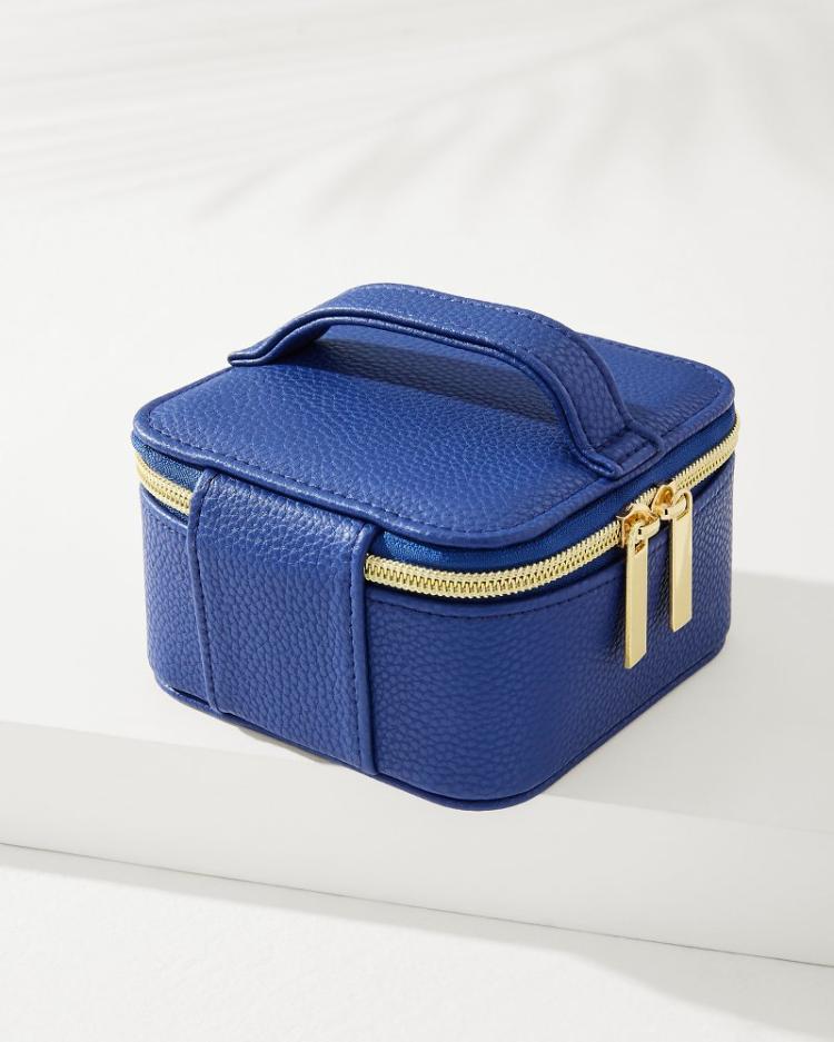 Women/Beach &amp; Home Luggage &amp; Travel | Tommy Bahama Leah Navy Travel Jewelry Case With Pouch Navy